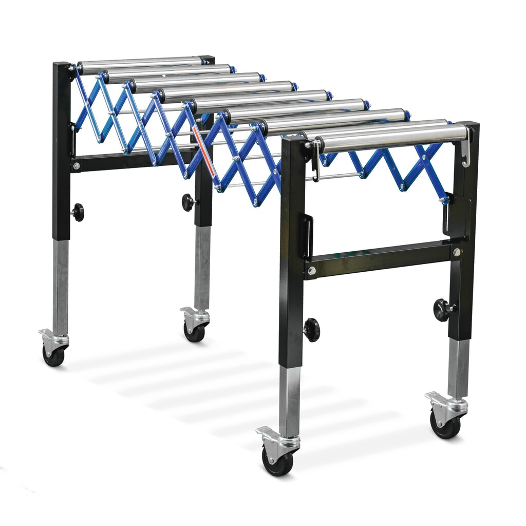 Scheren-Rollenbahn Ameise®, Bahnlänge 375-1.270 mm, Bahnbreite 350 mm, TK 60 kg Produktabbildung: Scheren-Rollenbahn Ameise®, Bahnlänge 375-1.270 mm, Bahnbreite 350 mm, TK 60 kg