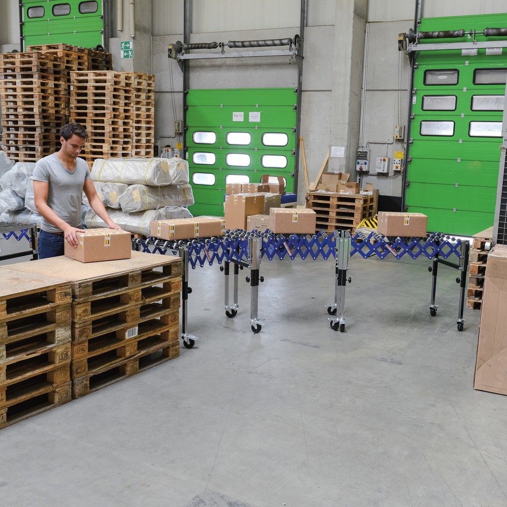 Produktabbildung Nr. 4: Scheren-Rollenbahn Ameise®, Bahnlänge 420-1.295 mm, Bahnbreite 500 mm, TK 180 kg