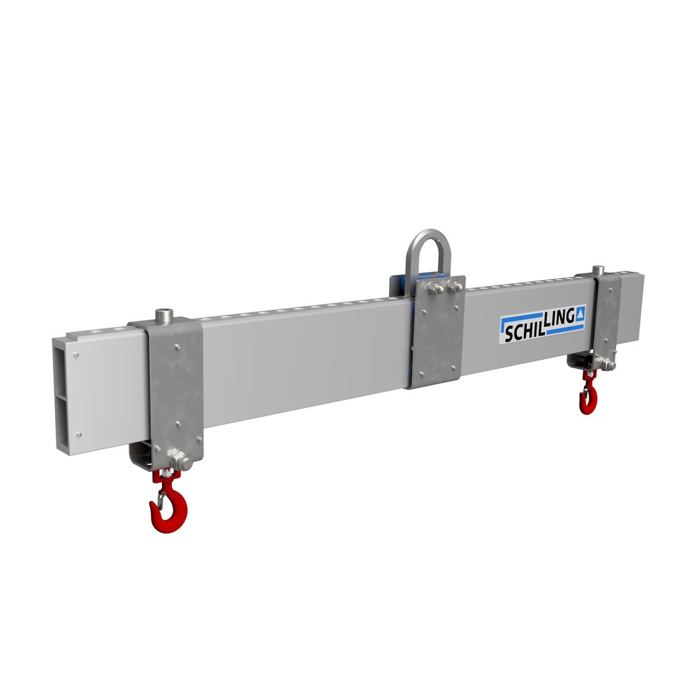 Produktabbildung: SCHILLING Alu-Lasttraverse mit 2 Sicherheitshaken, Verstellmaß 350-1.850mm, TK 1.500 kg