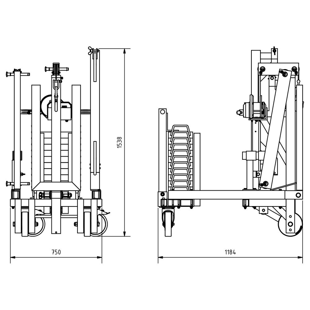Produktabbildung Nr. 8: SCHILLING Alu-Multilift, TK 250 kg, mit Gegengewicht