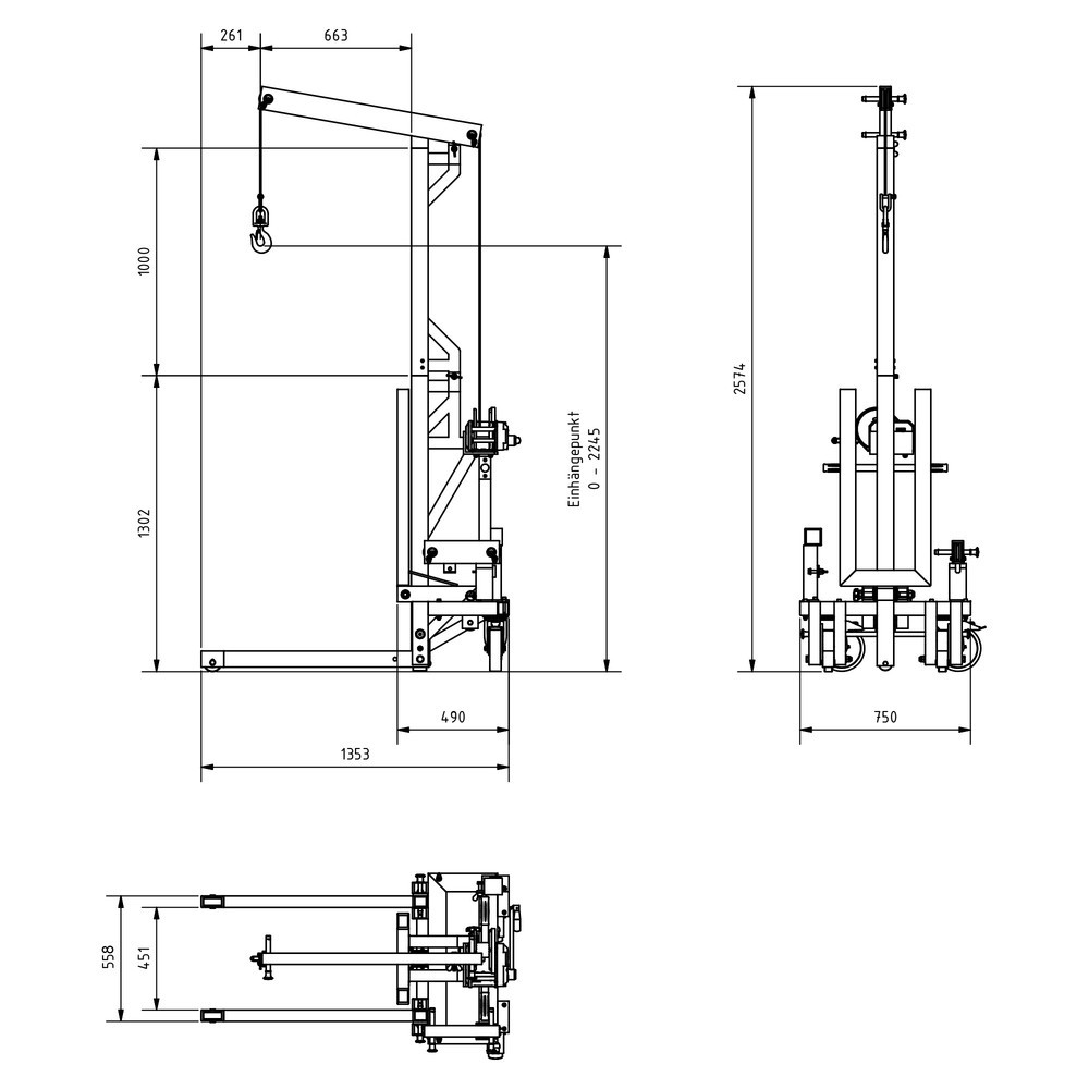 Produktabbildung Nr. 9: SCHILLING Alu-Multilift, TK 250 kg
