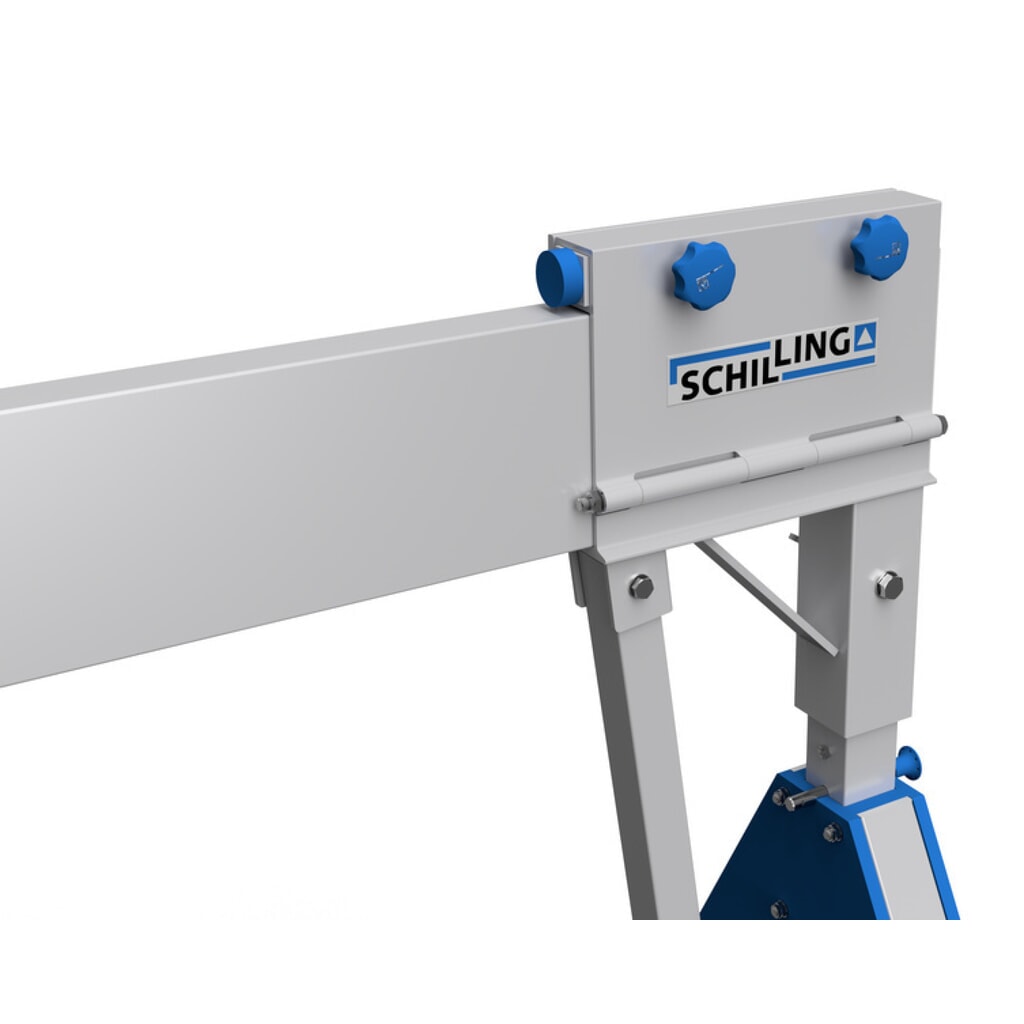 SCHILLING Alu-Portalkran mit teilbarem Doppelträger, Einhängepunkt 2245-3395 mm, Länge 4000 mm, TK 1500 kg Produktabbildung Nr. 4: SCHILLING Alu-Portalkran mit teilbarem Doppelträger, Einhängepunkt 2245-3395 mm, Länge 4000 mm, TK 1500 kg