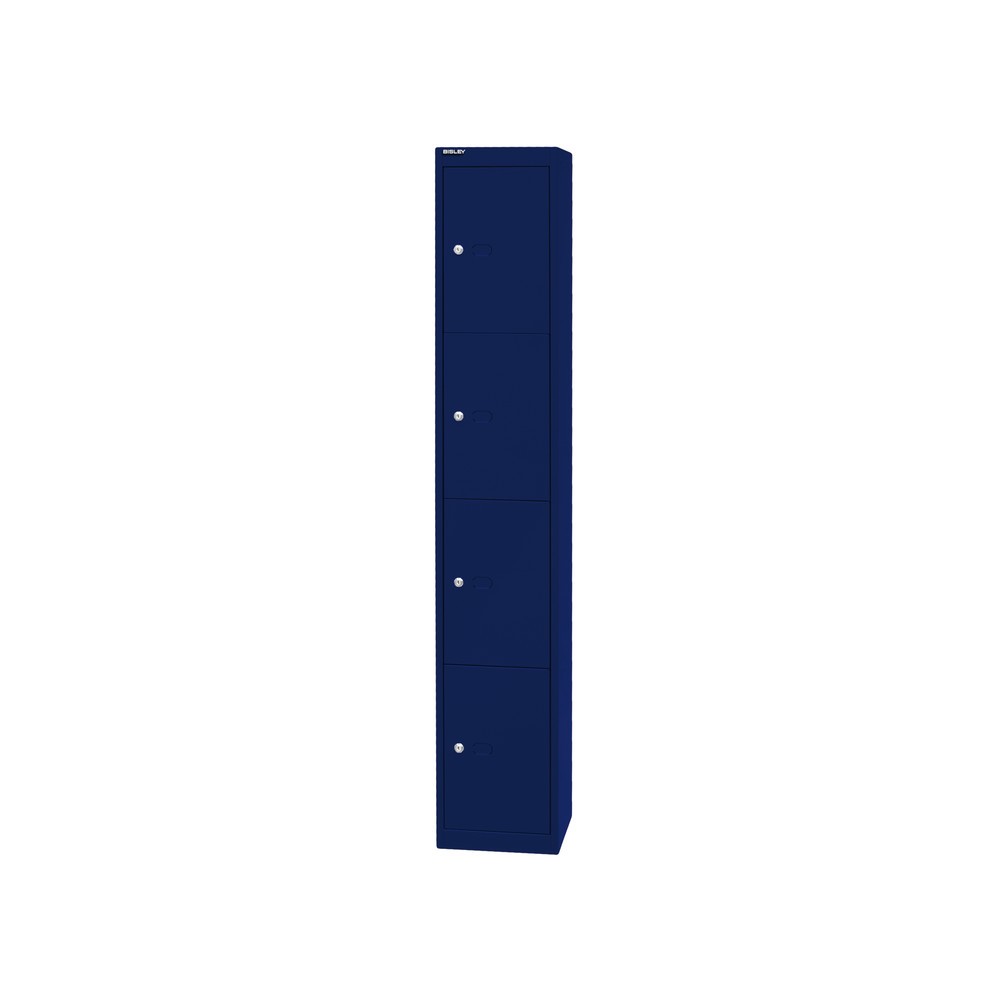 Produktabbildung Nr. 3: BISLEY Schließfachschrank, 4 Fächer, Tiefe 305 mm, oxfordblau