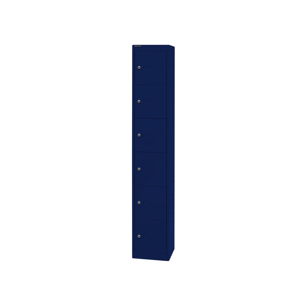 Produktabbildung Nr. 3: BISLEY Schließfachschrank, 6 Fächer, Tiefe 305 mm, oxfordblau