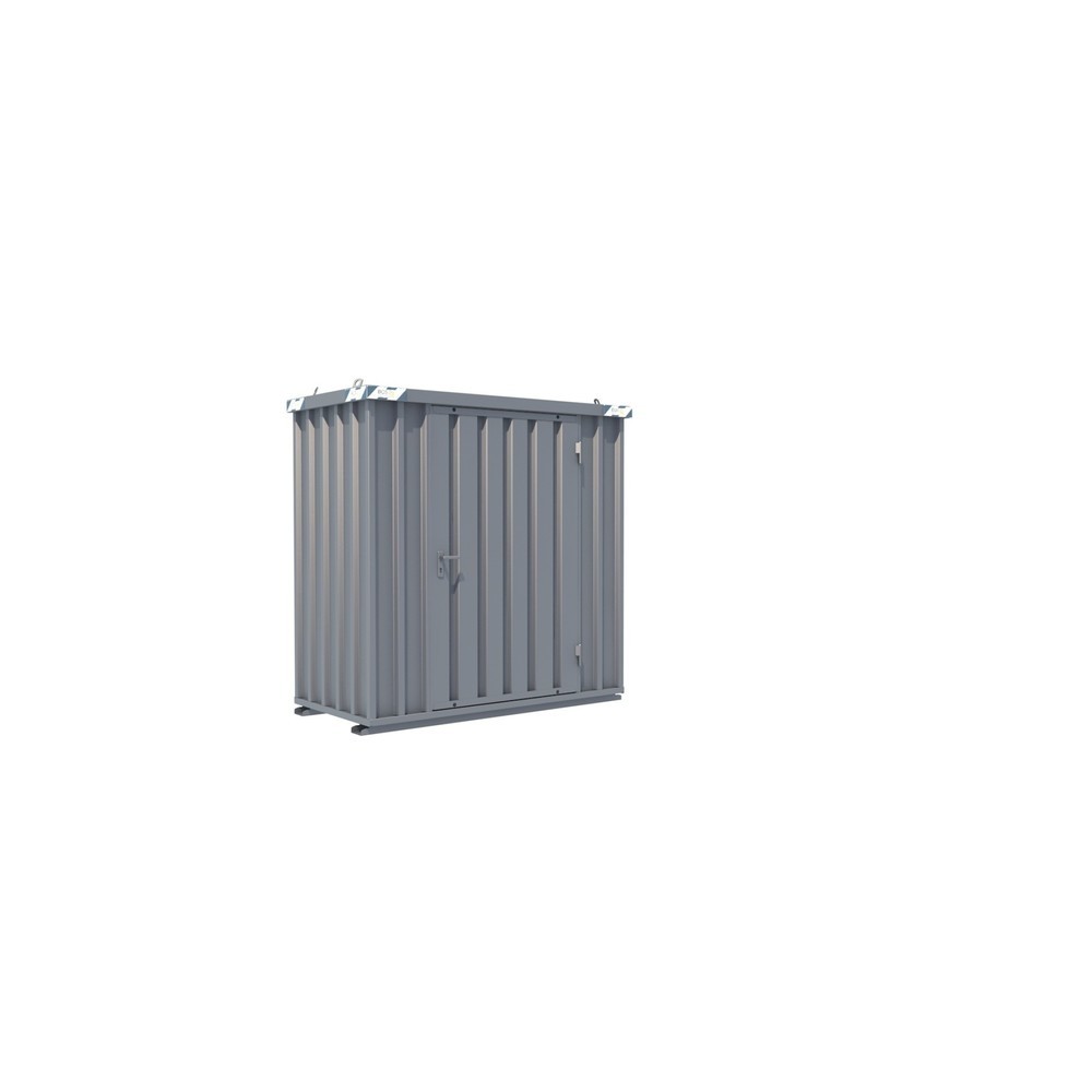 Produktabbildung: Schnellbaucontainer, HxBxT 2.100 x 2.100 x 1.100 mm, Tür stirnseitig, 1-flügelig