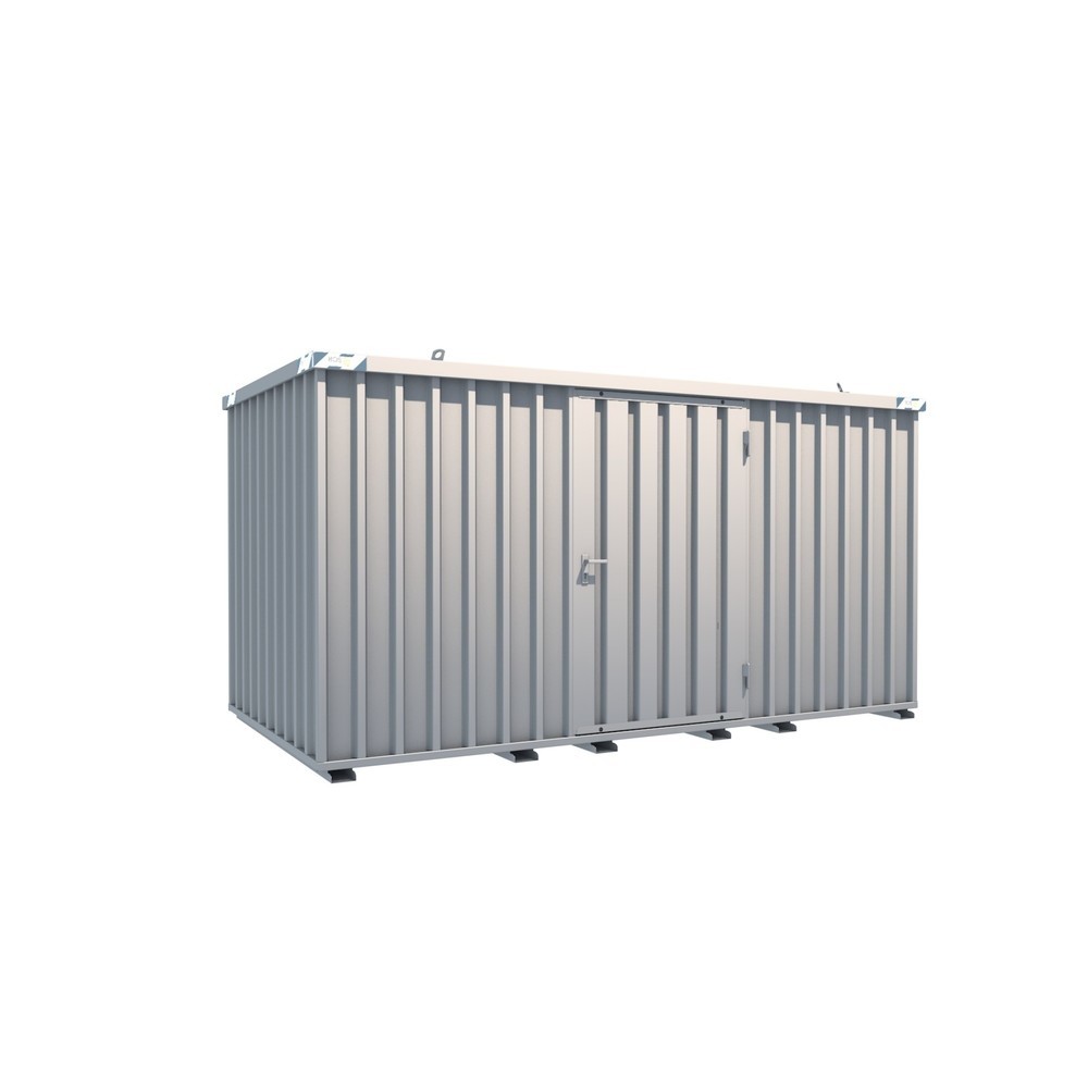 Produktabbildung: Schnellbaucontainer, HxBxT 2.100 x 2.100 x 4.100 mm, Tür längsseitig, 1-flügelig