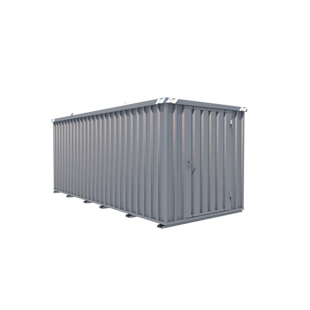 Produktabbildung: Schnellbaucontainer, HxBxT 2.100 x 2.100 x 5.100 mm, Tür stirnseitig, 1-flügelig