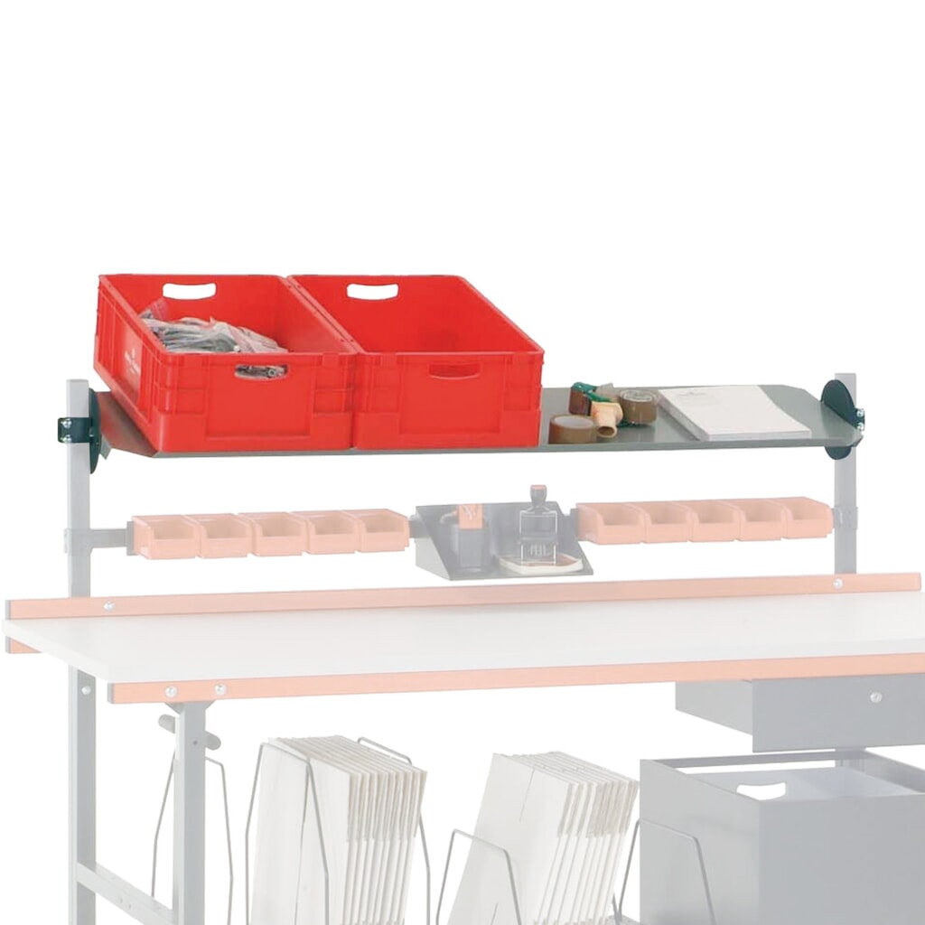 Schrägablage für Rocholz Packtisch, neigbar, BxT 1.630 x 450 mm Produktabbildung: Schrägablage für Rocholz Packtisch, neigbar, BxT 1.630 x 450 mm
