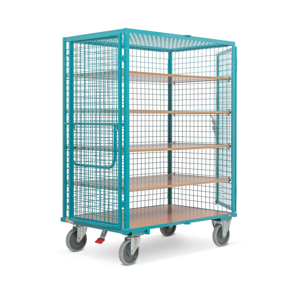 Produktabbildung Nr. 5: Schrankwagen Ameise®, Gitterwände, türkisblau, HxBxT 1.800 x 1.115 x 810 mm