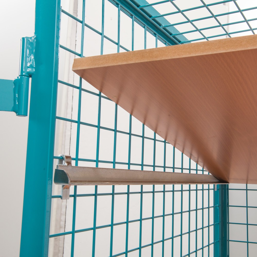 Produktabbildung Nr. 7: Schrankwagen Ameise®, Gitterwände, türkisblau, HxBxT 1.800 x 1.115 x 810 mm