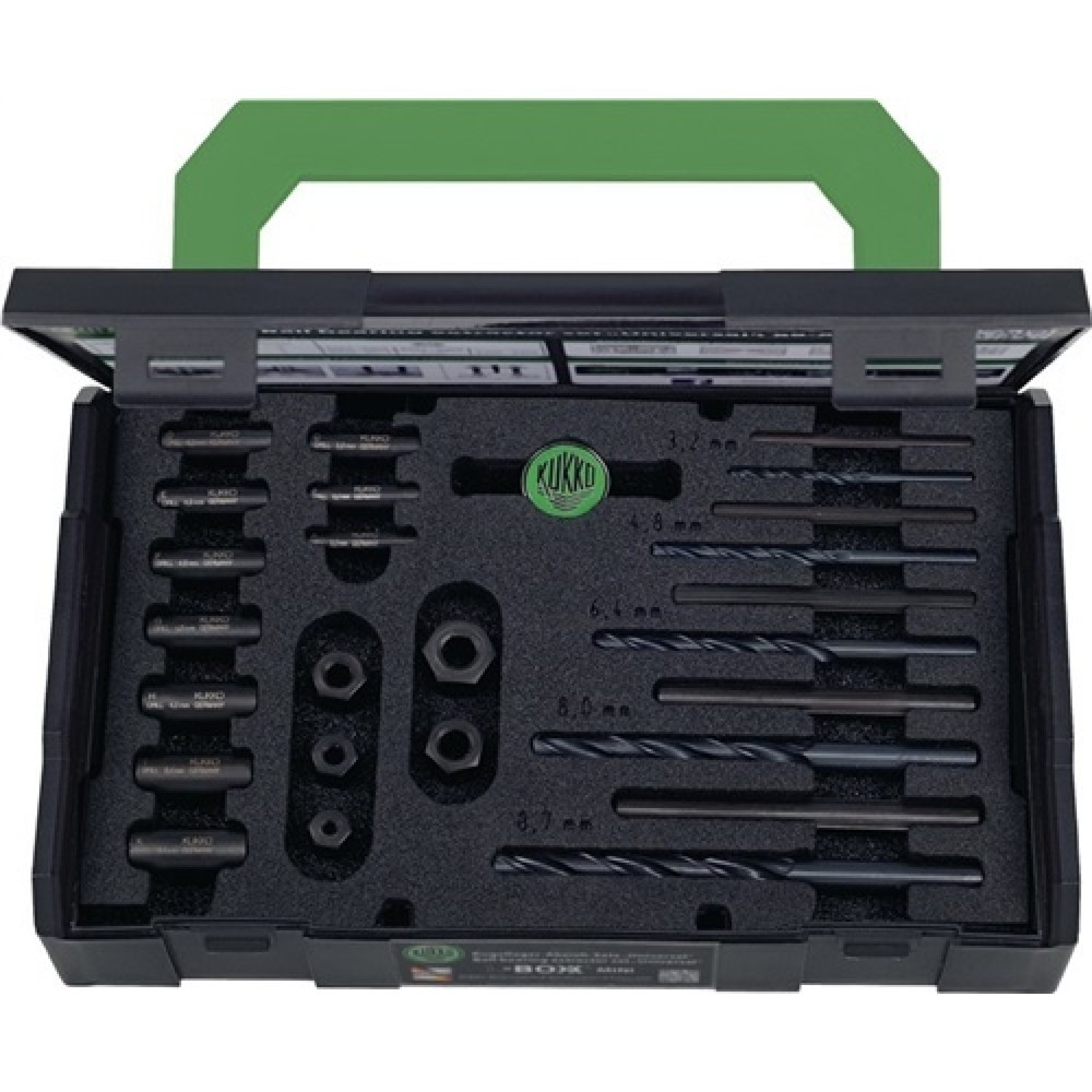 Produktabbildung: Schraubenausdreher-Satz 25tlg. f.M5-M16 i.Ku.-Koffer