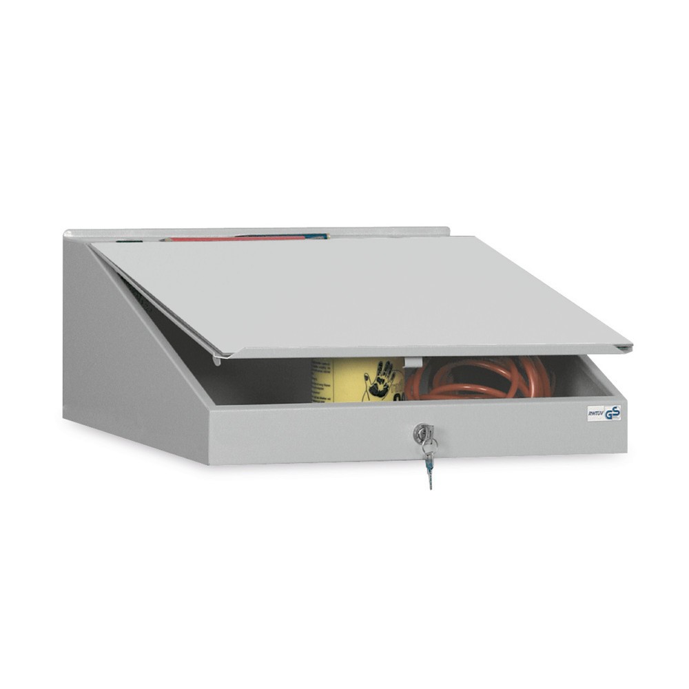Produktabbildung: Schreibpultaufsatz für stumpf® Werkstatt-Beistellschrank, BxT 490 x 505 mm, abschließbar