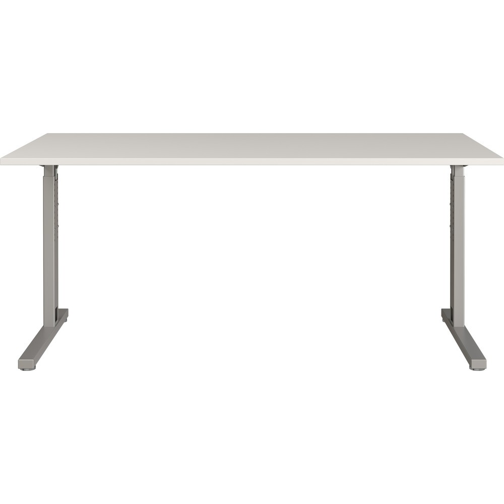 Produktabbildung Nr. 4: Schreibtisch PROFI, 1.600 x 800 mm, mech. höhenverstellbar, Lichtgrau/Silber