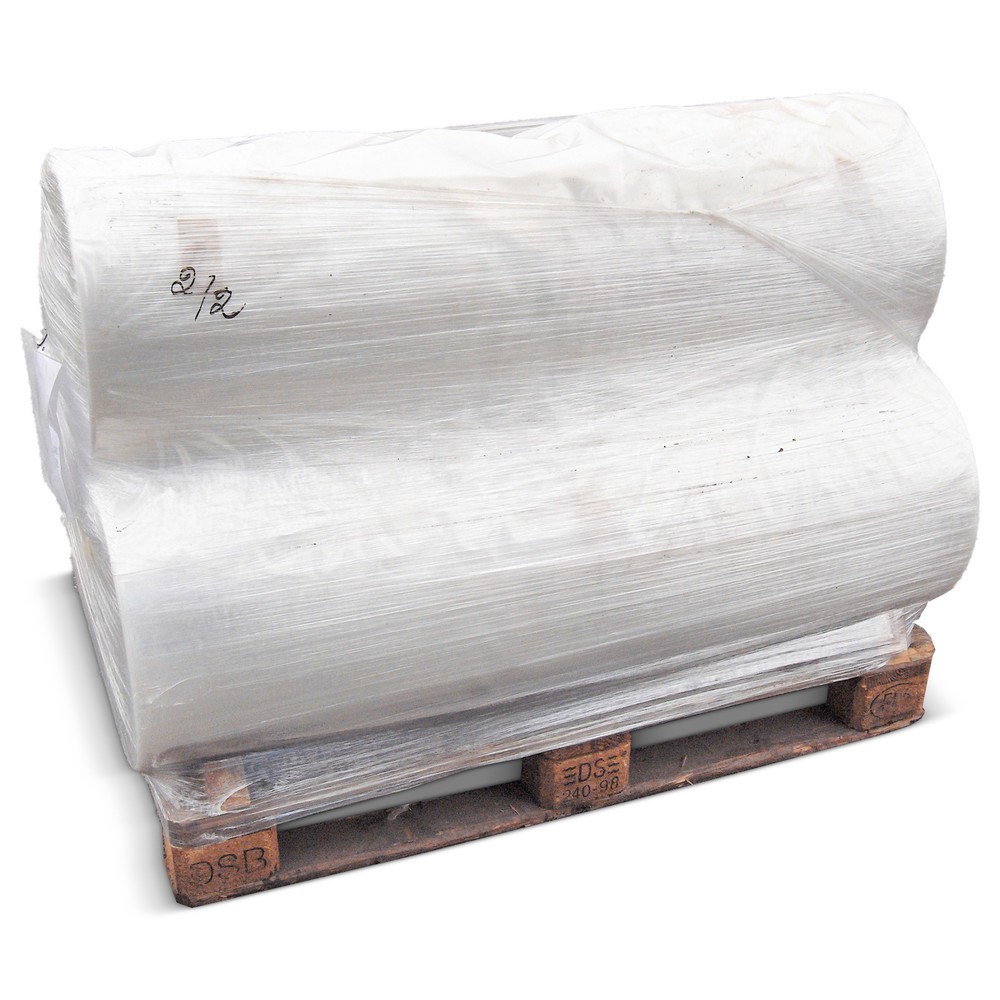 Produktabbildung: Schrumpffolie aus PE, Schlauchlänge 200 m, BxT 1.250 x 1.050 mm