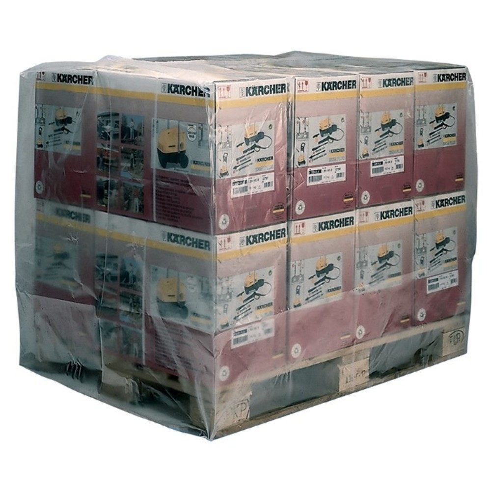 Produktabbildung: Schrumpfhaube, 125 µm transparent Polyethylen, L1250xB850xH1250 mm