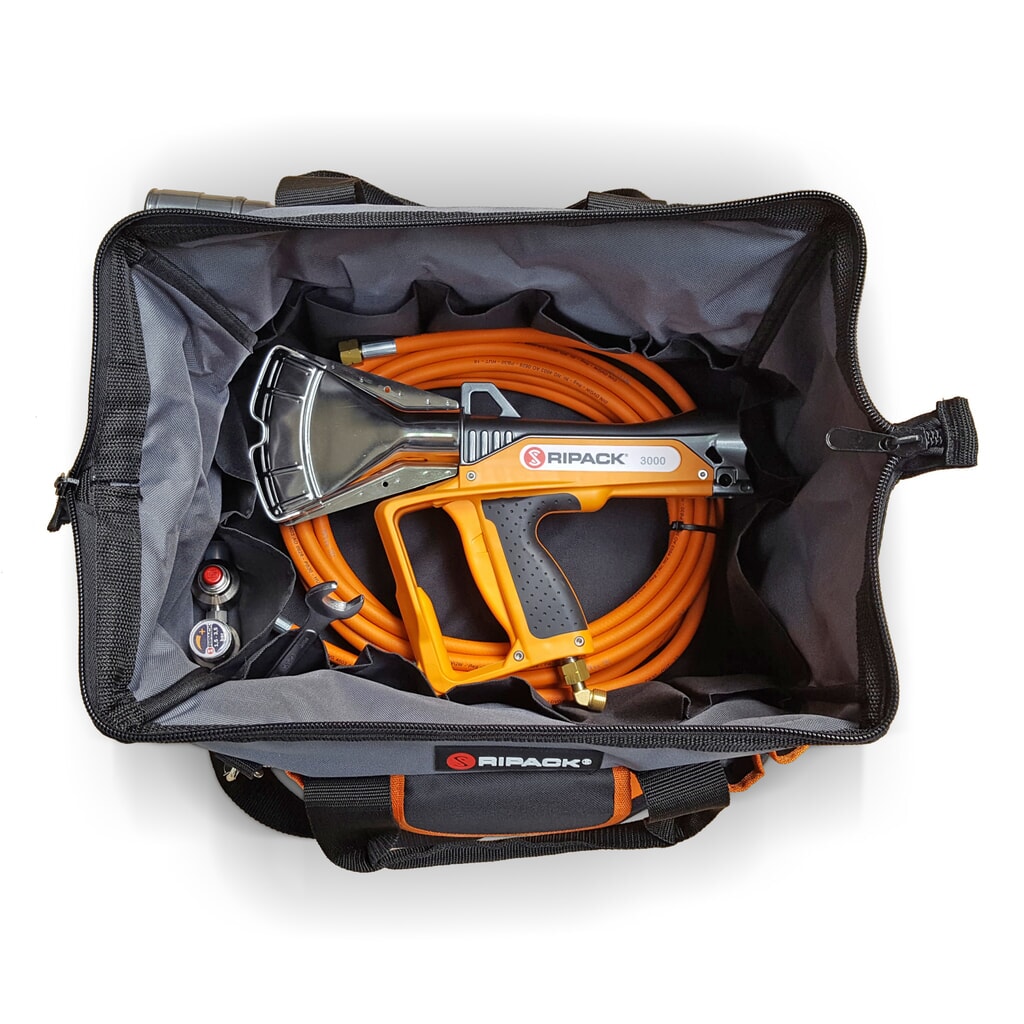 Produktabbildung: RIPACK® Schrumpfpistole 3000 für PE-Schrumpffolien, inkl. Transporttasche