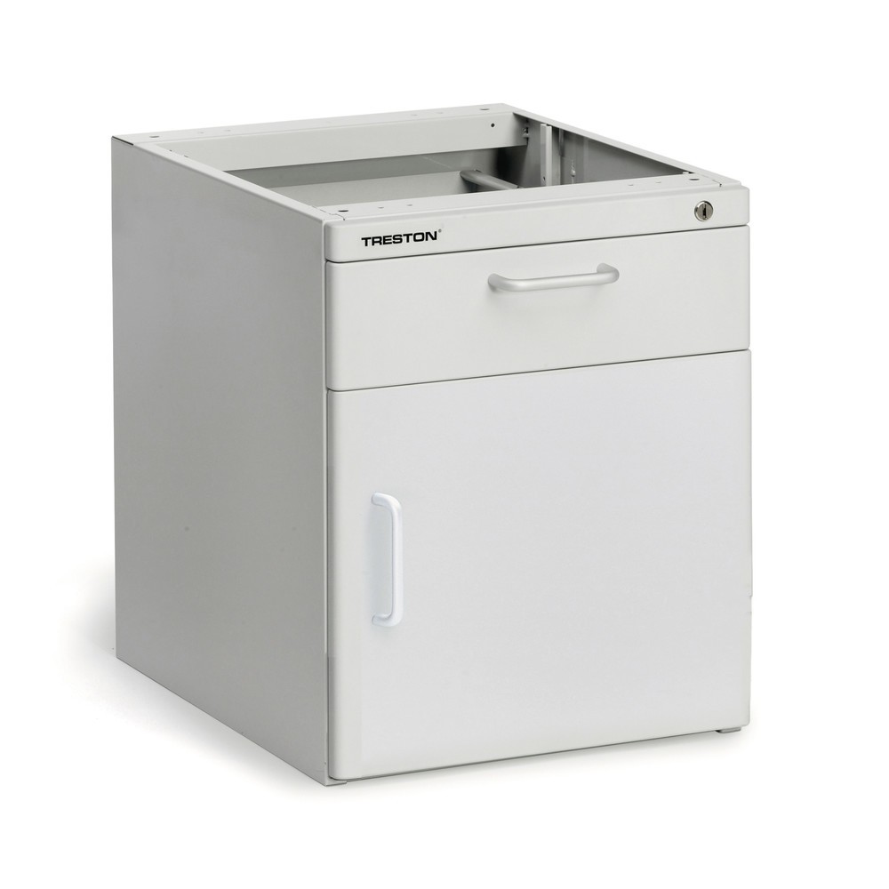 Produktabbildung: Schubladen-Tischunterbau, HxBxT 455 x 370 x 460 mm, 1 Schublade und Tür