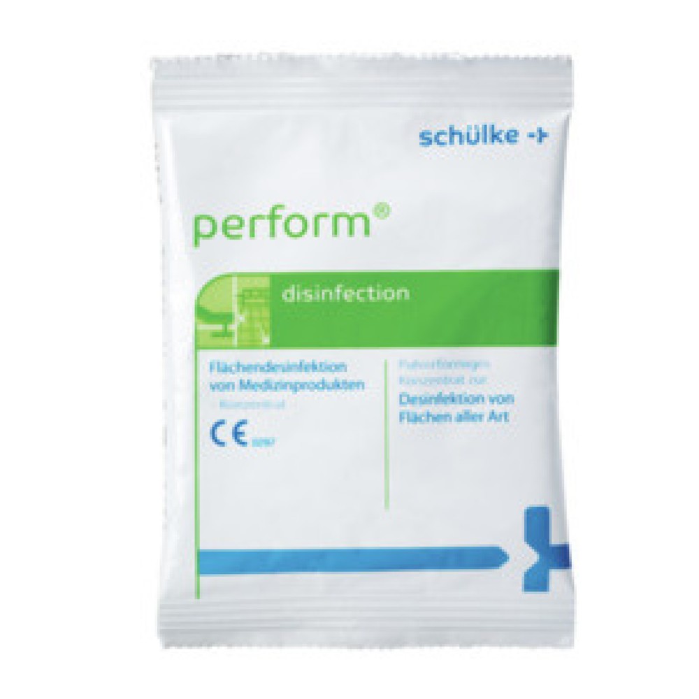 Produktabbildung: Schülke perform pulverförmiges Desinfektionsmittel-Konzentrat, Inhalt: 60 Dosierbeutel à 40 g