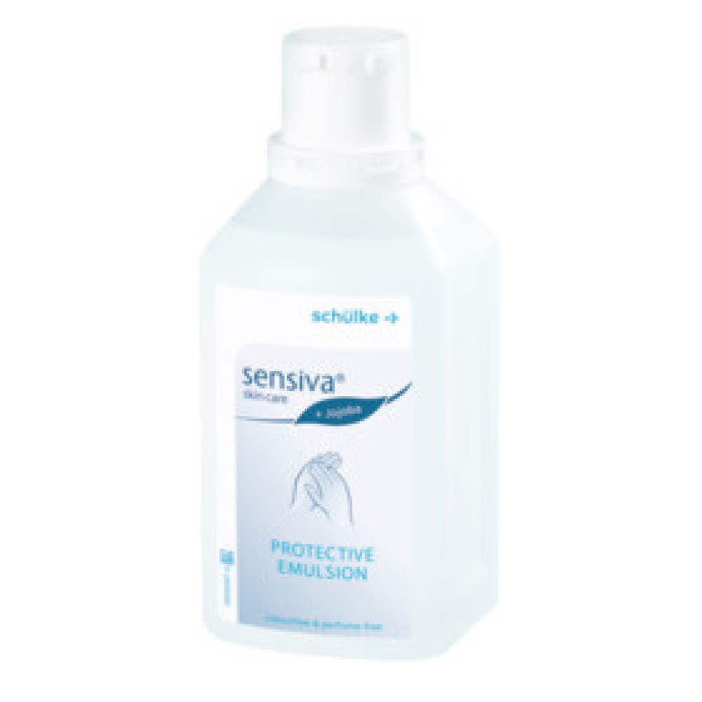Produktabbildung: Schülke sensiva protective emulsion Schutzlotion, Inhalt: 500 ml