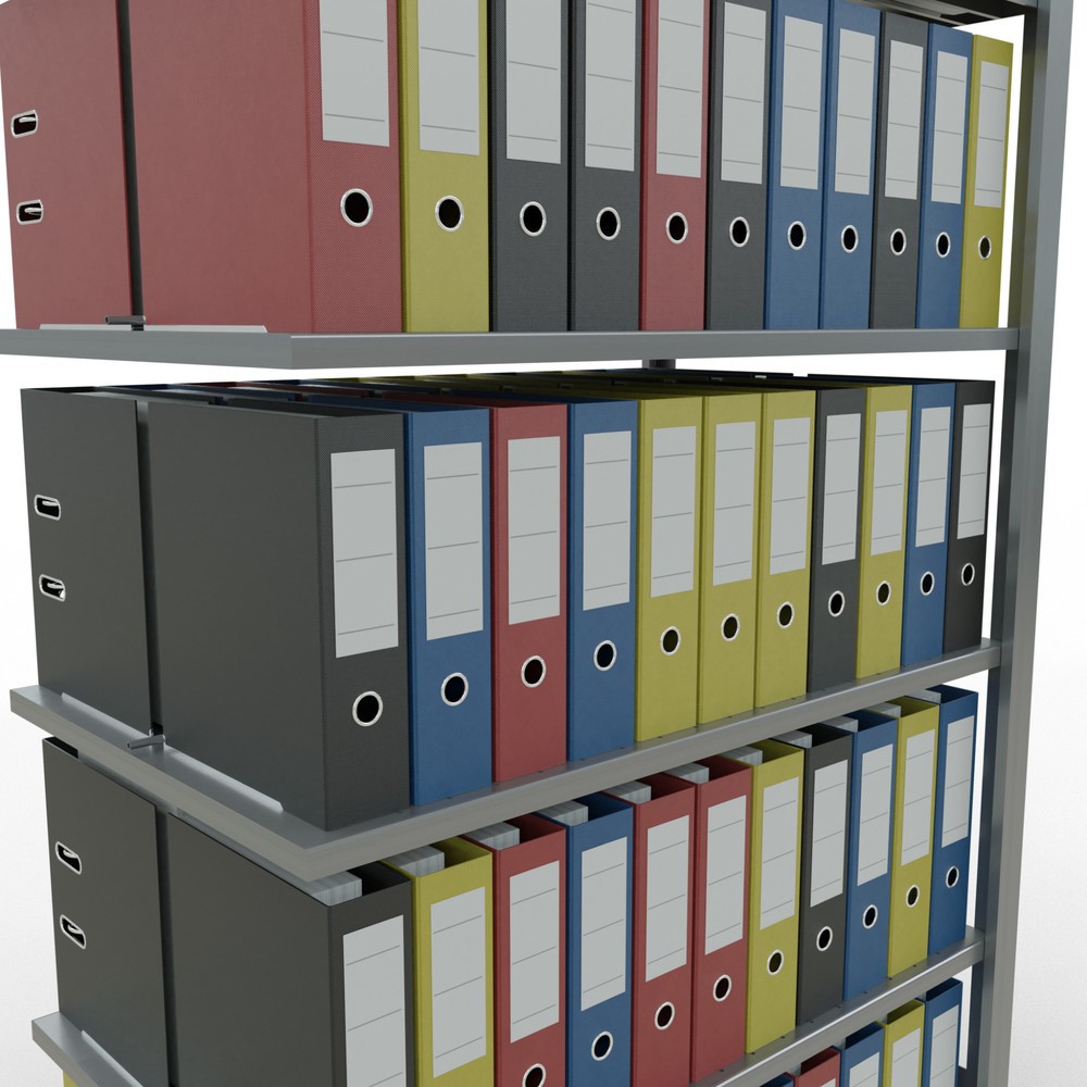Produktabbildung Nr. 3: SCHULTE Aktenregal AF, doppelseitig, mit Mittelanschlägen, FL 150 kg, HxBxT 2.000 x 1.000 x 600 mm