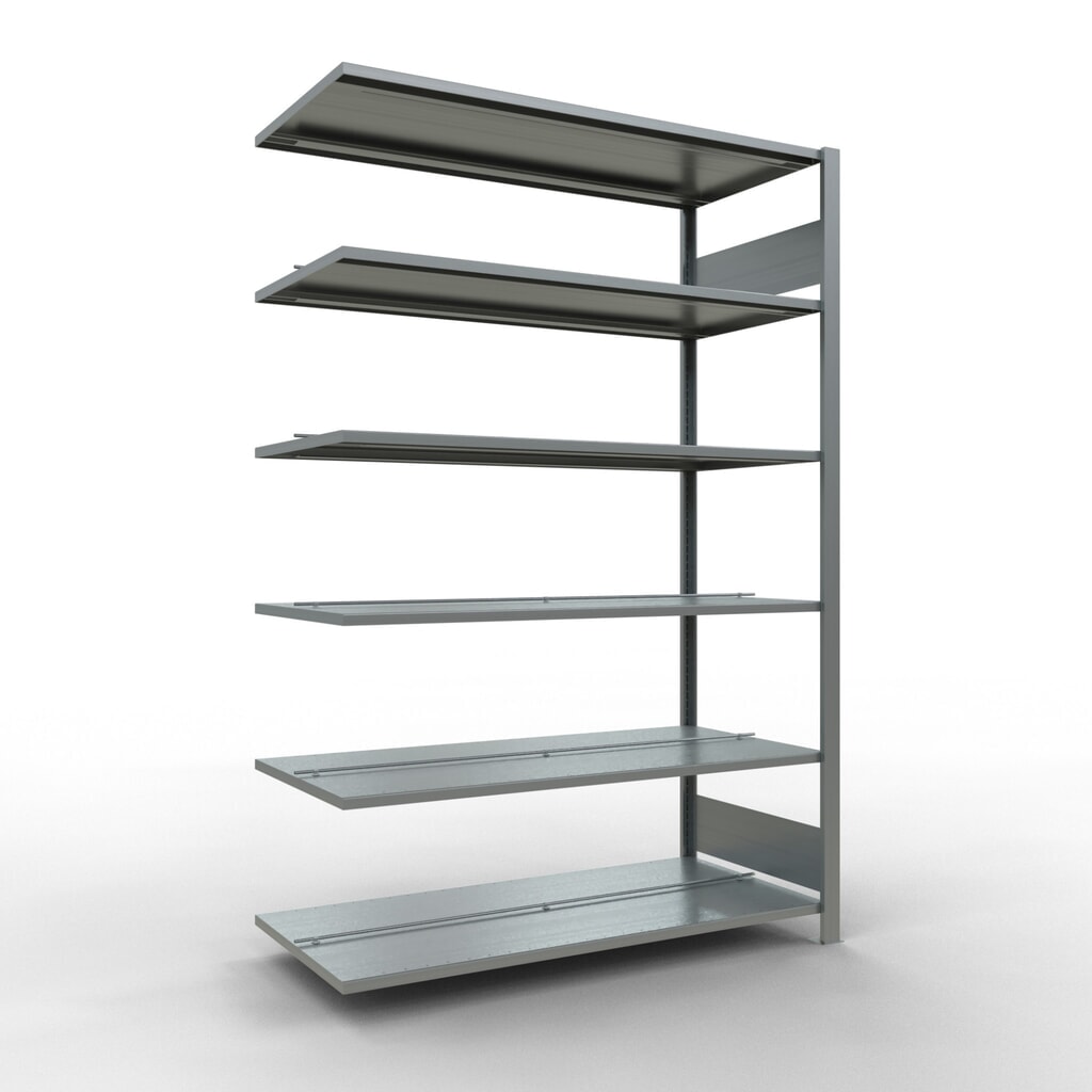 SCHULTE Aktenregal AF, doppelseitig, mit Mittelanschlägen, FL 150 kg, HxBxT 2.000 x 1.300 x 600 mm Produktabbildung: SCHULTE Aktenregal AF, doppelseitig, mit Mittelanschlägen, FL 150 kg, HxBxT 2.000 x 1.300 x 600 mm