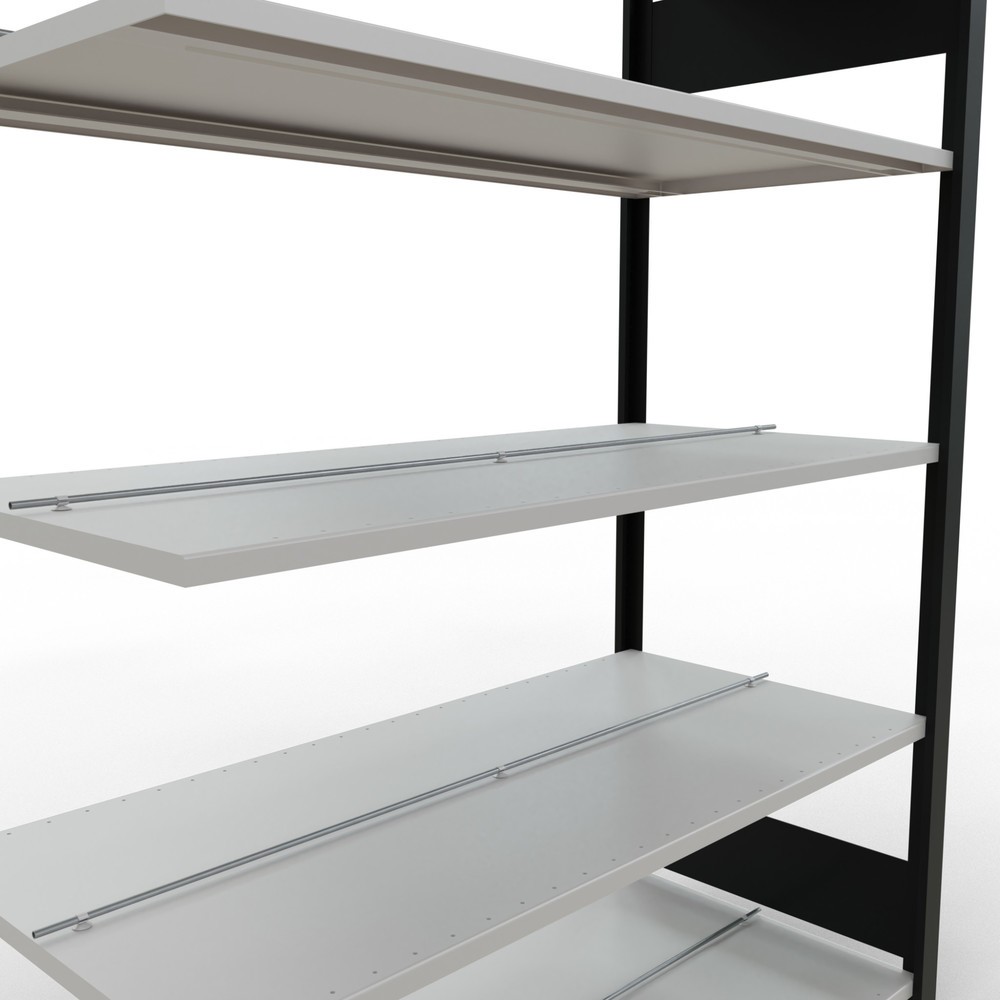 Produktabbildung Nr. 4: SCHULTE Aktenregal AF, doppelseitig, mit Mittelanschlägen, FL 150 kg, schwarz, HxBxT 1.800 x 1.300 x 600 mm