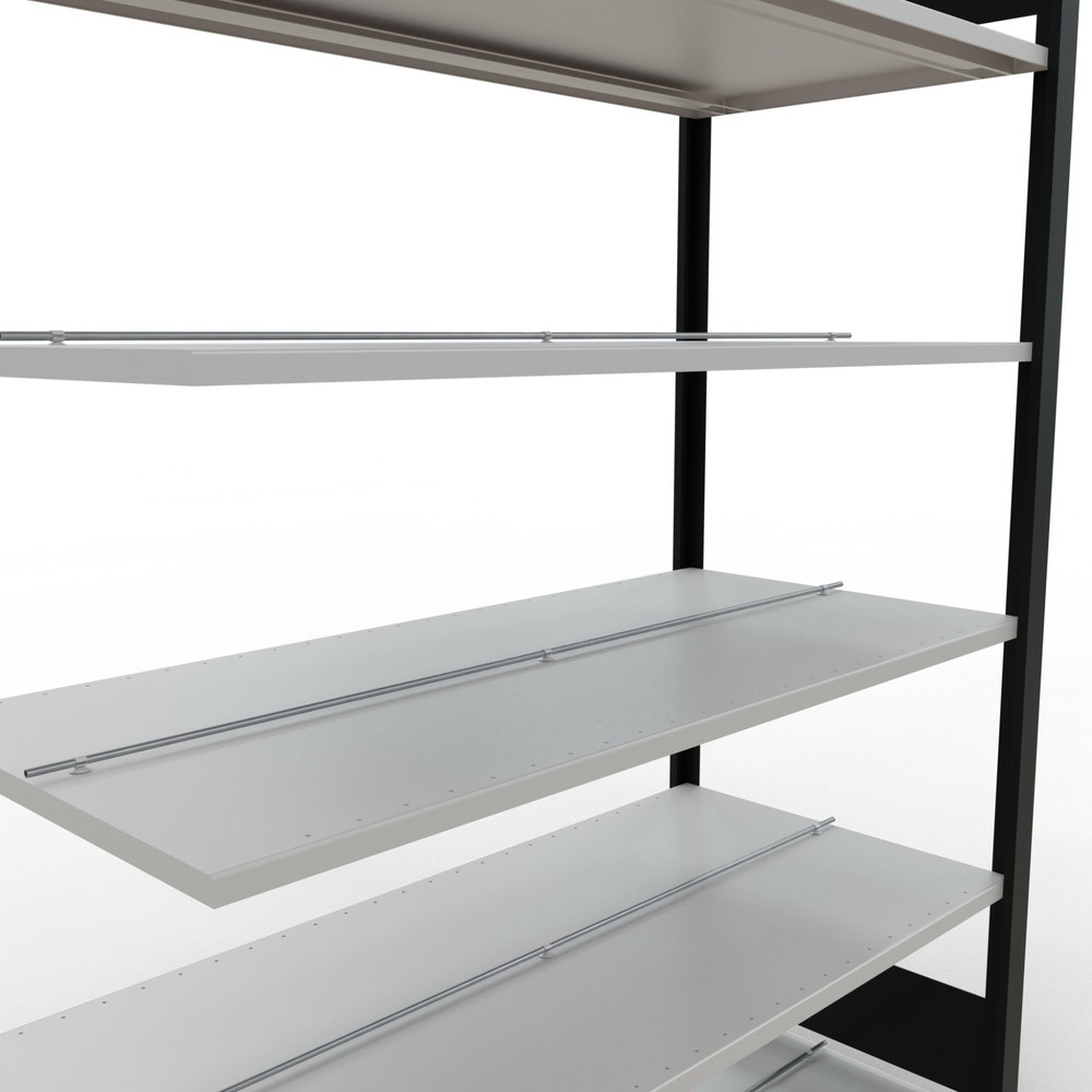 Produktabbildung Nr. 4: SCHULTE Aktenregal AF, doppelseitig, mit Mittelanschlägen, FL 150 kg, schwarz, HxBxT 2.000 x 1.300 x 600 mm