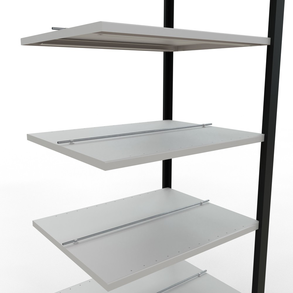 Produktabbildung Nr. 4: SCHULTE Aktenregal AF, doppelseitig, mit Mittelanschlägen, FL 150 kg, schwarz, HxBxT 2.300 x 750 x 600 mm