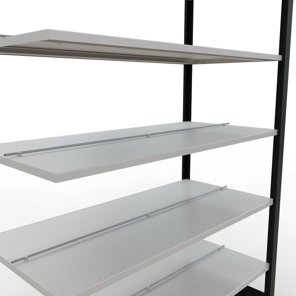 Produktabbildung Nr. 4: SCHULTE Aktenregal AF, doppelseitig, mit Mittelanschlägen, FL 150 kg, schwarz, HxBxT 2.300 x 1.300 x 600 mm