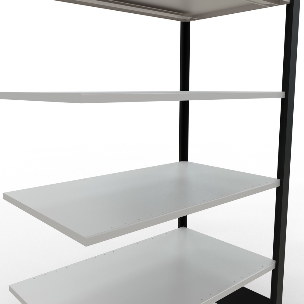 Produktabbildung Nr. 4: SCHULTE Aktenregal AF, doppelseitig, ohne Mittelanschläge, FL 150 kg, schwarz, HxBxT 2.000 x 1.000 x 600 mm