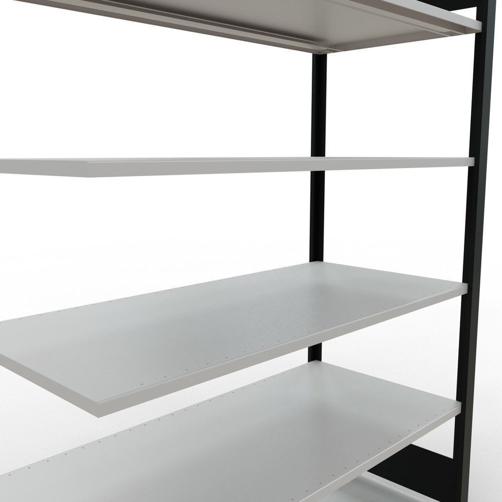 Produktabbildung Nr. 4: SCHULTE Aktenregal AF, doppelseitig, ohne Mittelanschläge, FL 150 kg, schwarz, HxBxT 2.000 x 1.300 x 600 mm
