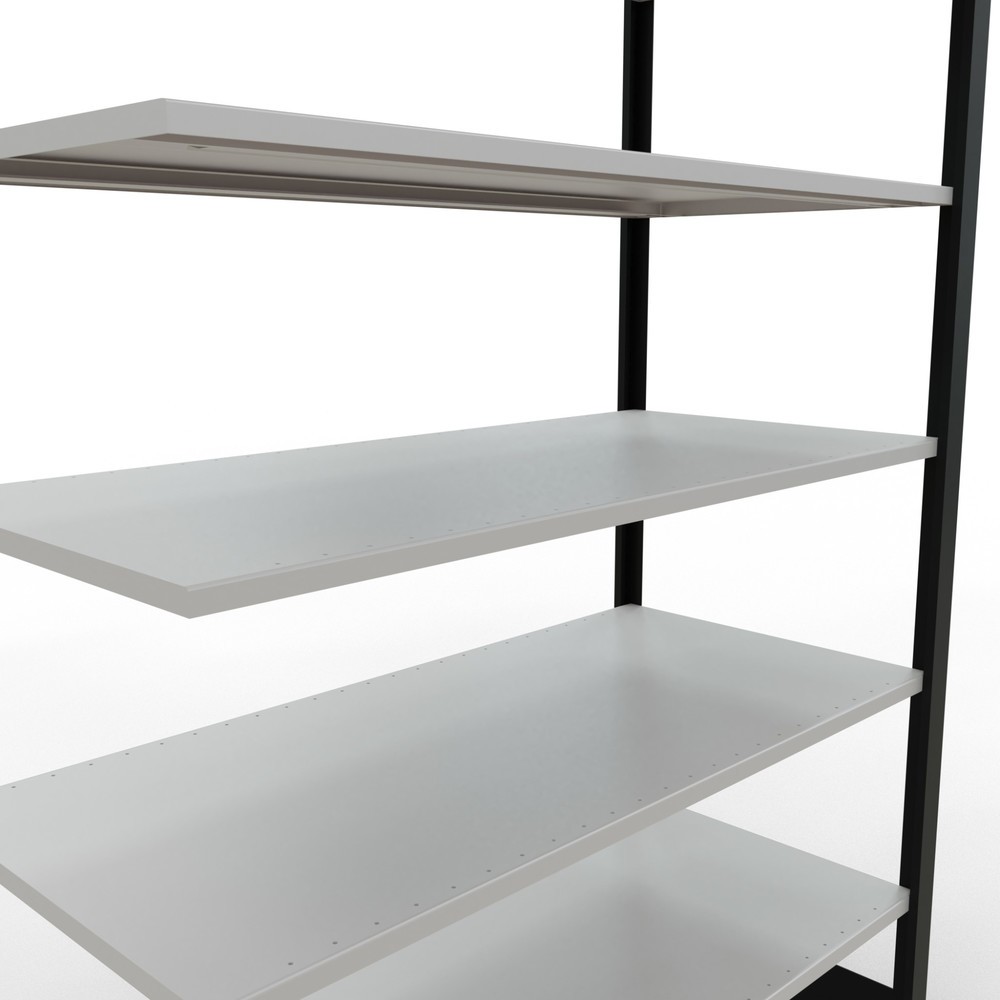 Produktabbildung Nr. 4: SCHULTE Aktenregal AF, doppelseitig, ohne Mittelanschläge, FL 150 kg, schwarz, HxBxT 2.300 x 1.300 x 600 mm