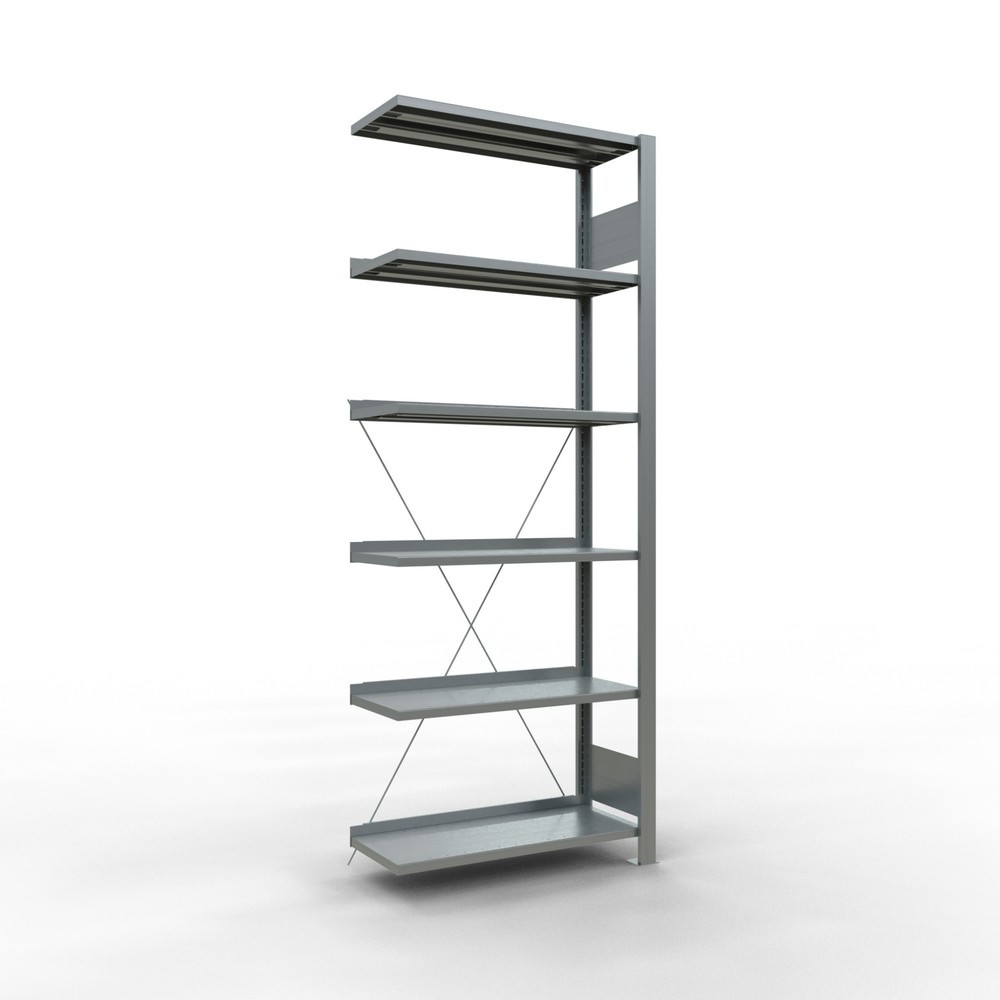 Produktabbildung: SCHULTE Aktenregal AF, einseitig, mit Endanschlägen, FL 85 kg, HxBxT 2.000 x 750 x 300 mm