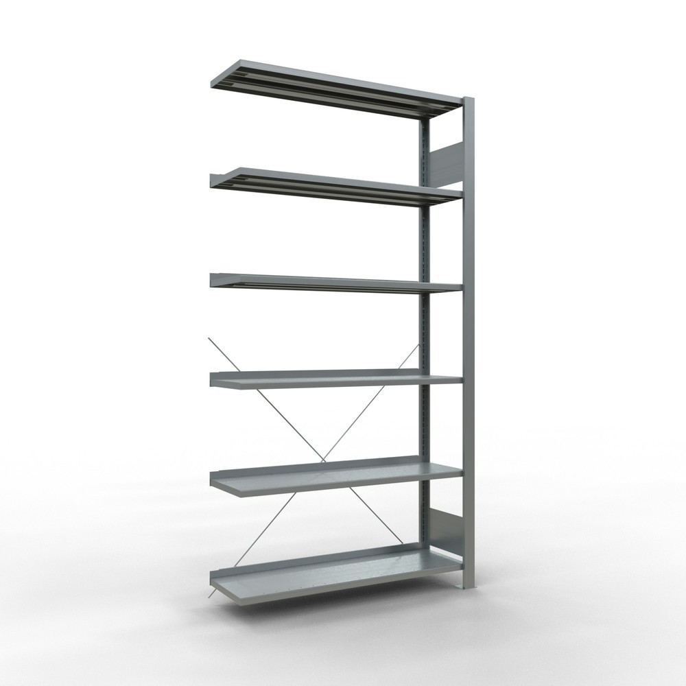 Produktabbildung: SCHULTE Aktenregal AF, einseitig, mit Endanschlägen, FL 85 kg, HxBxT 2.000 x 1.000 x 300 mm
