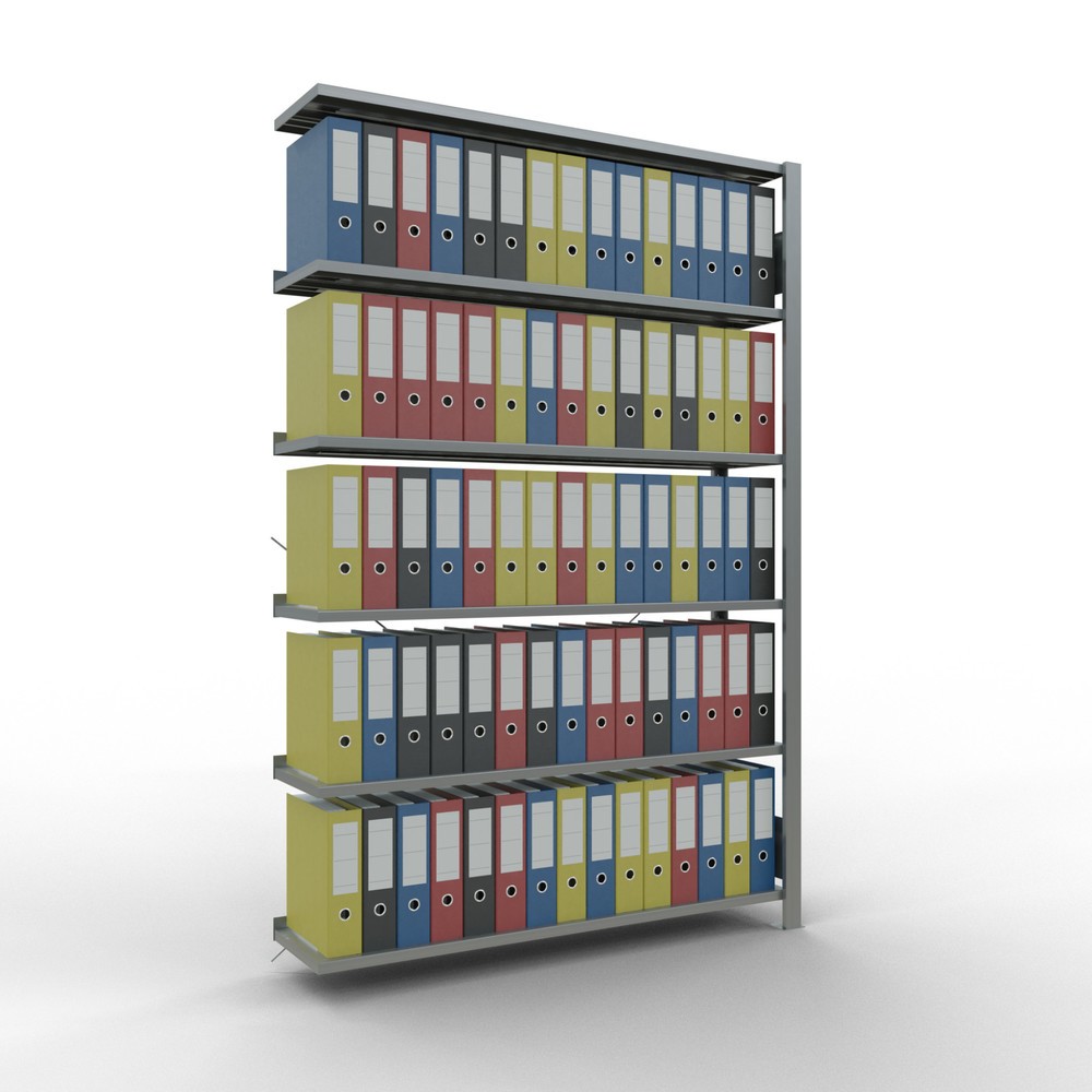 Produktabbildung Nr. 2: SCHULTE Aktenregal AF, einseitig, mit Endanschlägen, FL 85 kg, HxBxT 2.000 x 1.300 x 300 mm