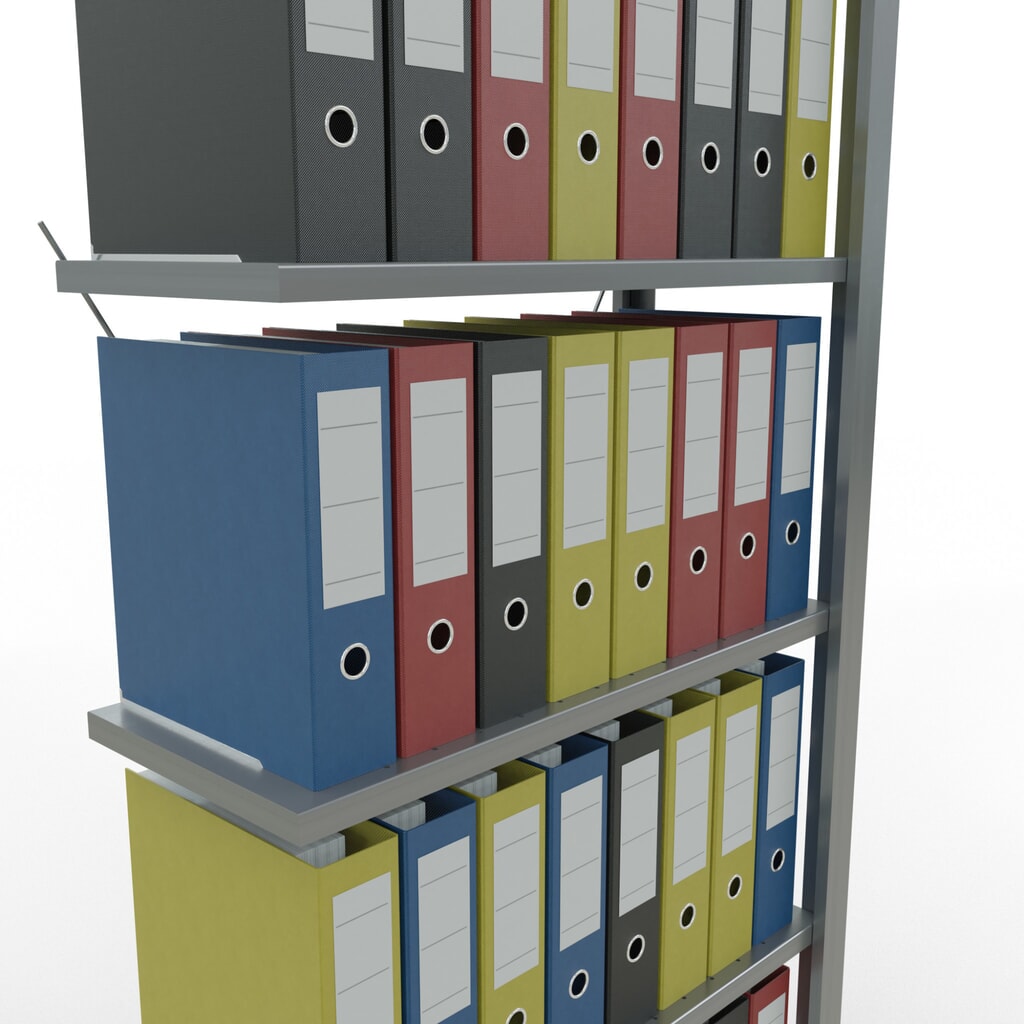 Produktabbildung Nr. 3: SCHULTE Aktenregal AF, einseitig, ohne Endanschläge, FL 85 kg, HxBxT 2.000 x 750 x 300 mm