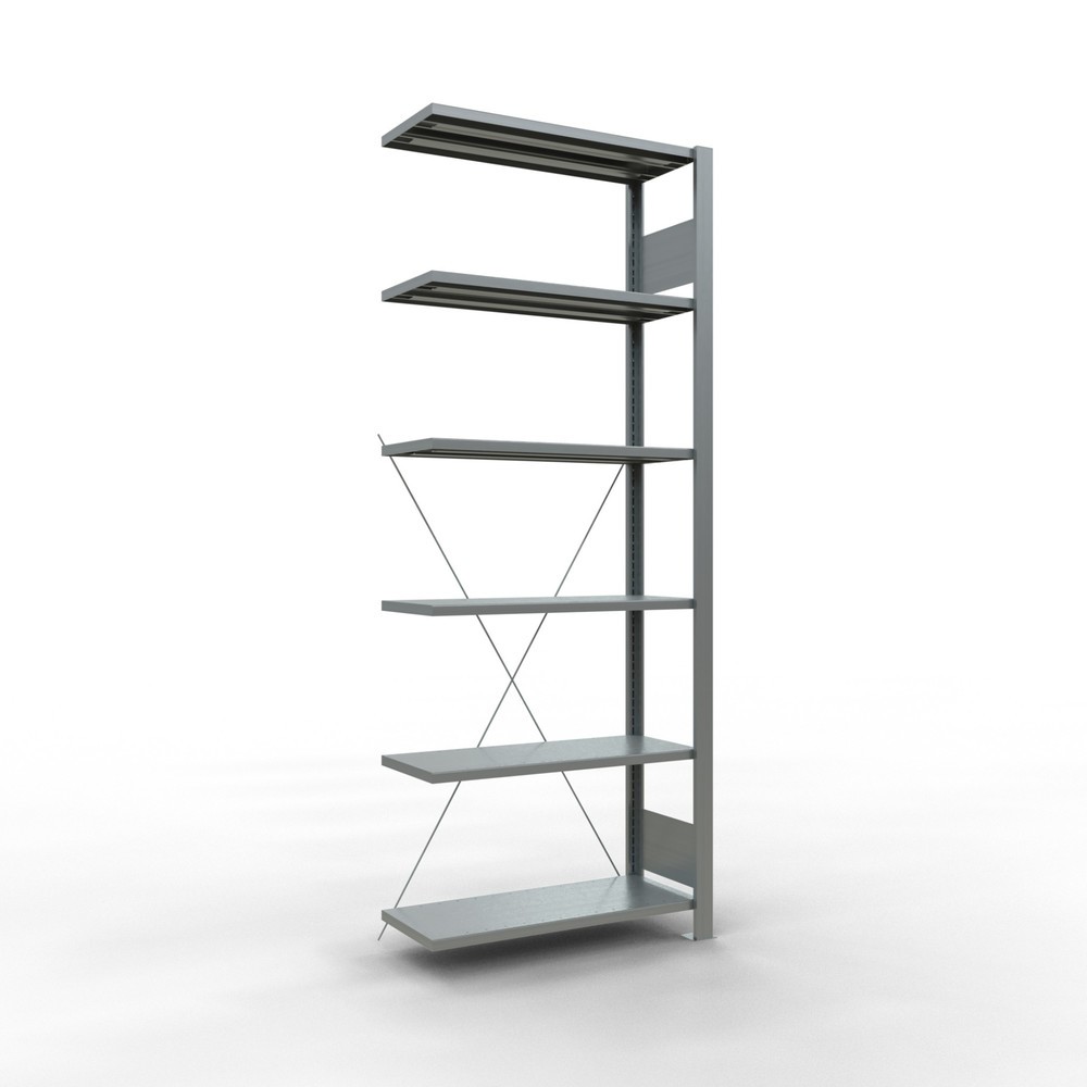 Produktabbildung: SCHULTE Aktenregal AF, einseitig, ohne Endanschläge, FL 85 kg, HxBxT 2.000 x 750 x 300 mm