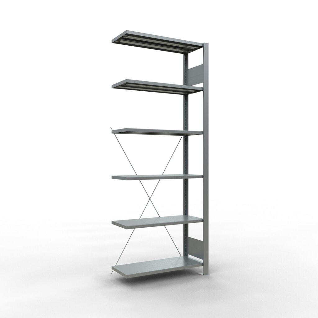 SCHULTE Aktenregal AF, einseitig, ohne Endanschläge, FL 85 kg, HxBxT 2.000 x 750 x 300 mm Produktabbildung: SCHULTE Aktenregal AF, einseitig, ohne Endanschläge, FL 85 kg, HxBxT 2.000 x 750 x 300 mm