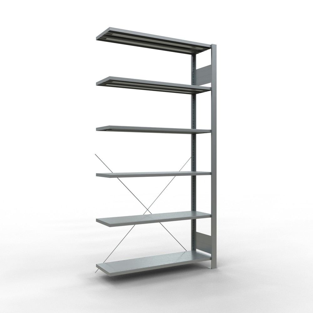 Produktabbildung: SCHULTE Aktenregal AF, einseitig, ohne Endanschläge, FL 85 kg, HxBxT 2.000 x 1.000 x 300 mm
