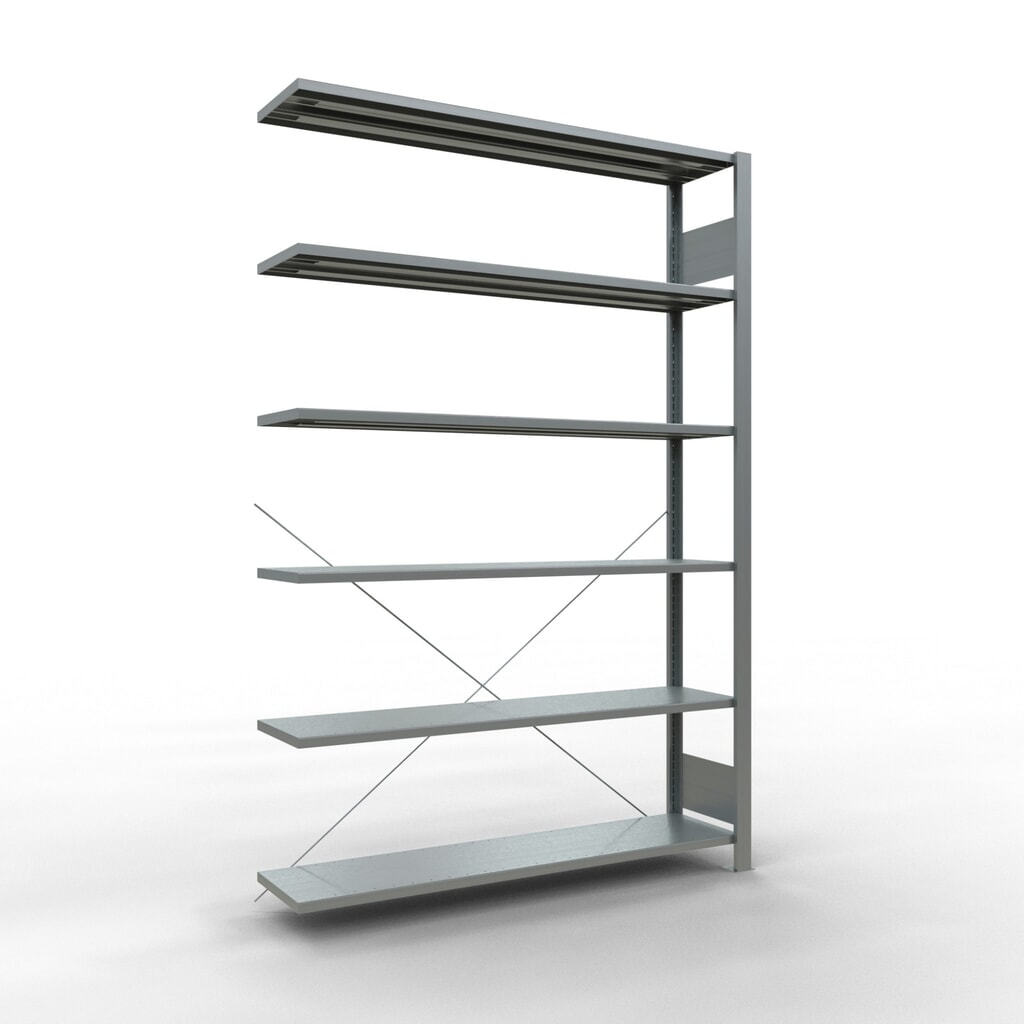 SCHULTE Aktenregal AF, einseitig, ohne Endanschläge, FL 85 kg, HxBxT 2.000 x 1.300 x 300 mm Produktabbildung: SCHULTE Aktenregal AF, einseitig, ohne Endanschläge, FL 85 kg, HxBxT 2.000 x 1.300 x 300 mm