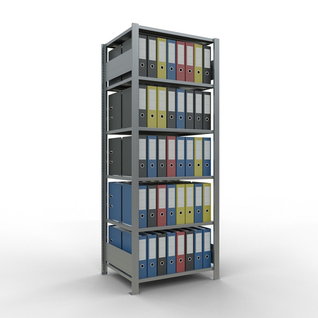 Produktabbildung Nr. 3: SCHULTE Aktenregal GF, doppelseitig, mit Mittelanschlägen, FL 150 kg, HxBxT 2.000 x 750 x 600 mm