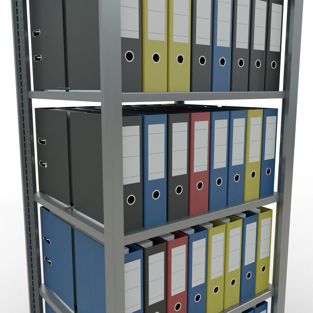 Produktabbildung Nr. 4: SCHULTE Aktenregal GF, doppelseitig, mit Mittelanschlägen, FL 150 kg, HxBxT 2.000 x 750 x 600 mm