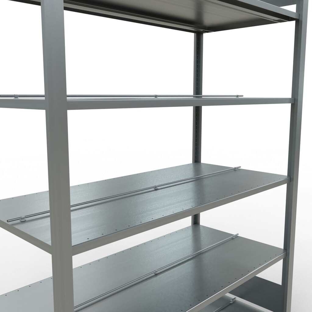 SCHULTE Aktenregal GF, doppelseitig, mit Mittelanschlägen, FL 150 kg, HxBxT 2.000 x 1.300 x 600 mm Produktabbildung Nr. 4: SCHULTE Aktenregal GF, doppelseitig, mit Mittelanschlägen, FL 150 kg, HxBxT 2.000 x 1.300 x 600 mm