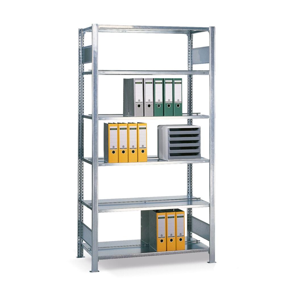 Produktabbildung: SCHULTE Aktenregal GF, doppelseitig, ohne Mittelanschläge, FL 150 kg, HxBxT 2.500 x 1.000 x 600 mm