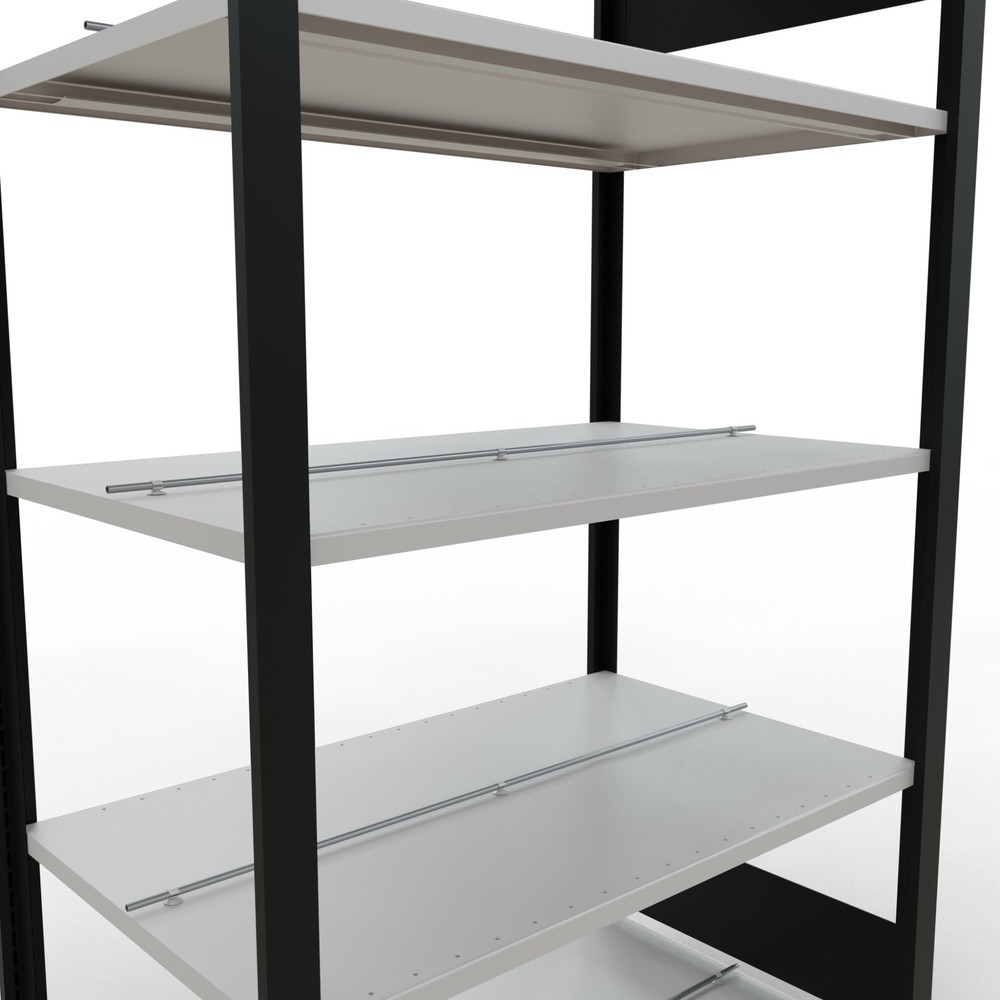 Produktabbildung Nr. 4: SCHULTE Aktenregal GF, doppelseitig, mit Mittelanschlägen, FL 150 kg,, schwarz, HxBxT 1.800 x 1.000 x 600 mm