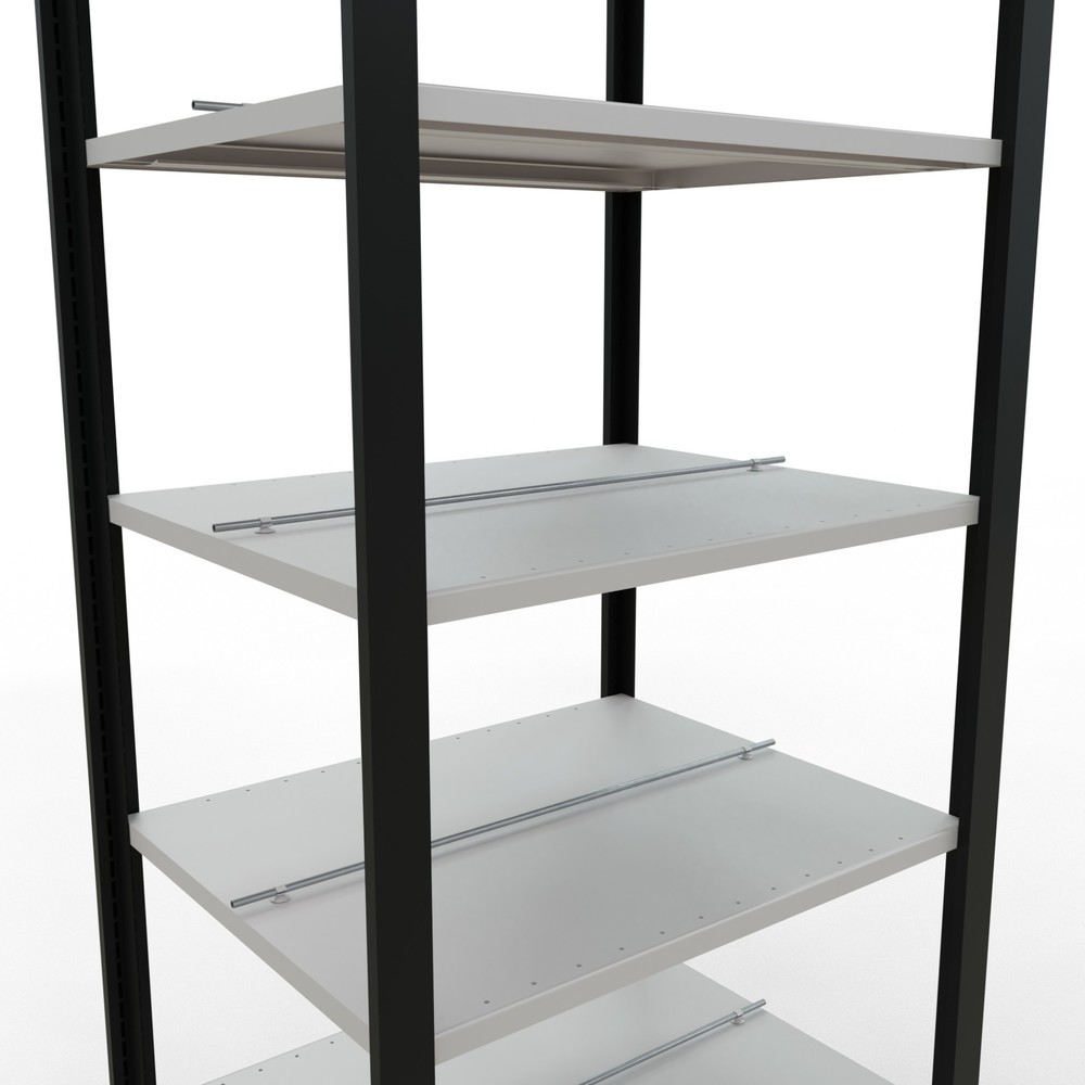 Produktabbildung Nr. 4: SCHULTE Aktenregal GF, doppelseitig, mit Mittelanschlägen, FL 150 kg,, schwarz, HxBxT 2.300 x 750 x 600 mm