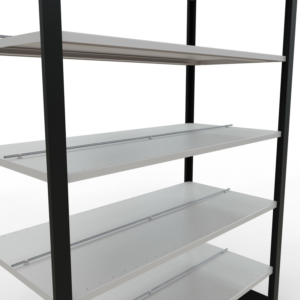 Produktabbildung Nr. 4: SCHULTE Aktenregal GF, doppelseitig, mit Mittelanschlägen, FL 150 kg,, schwarz, HxBxT 2.300 x 1.300 x 600 mm