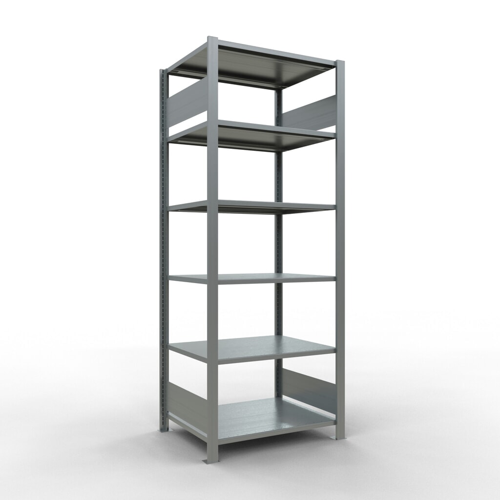 Produktabbildung: SCHULTE Aktenregal GF, doppelseitig, ohne Mittelanschläge, FL 150 kg, HxBxT 2.000 x 750 x 600 mm
