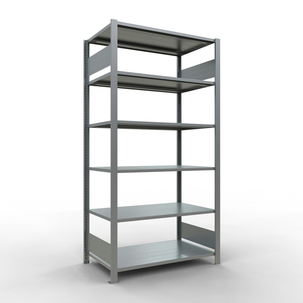 SCHULTE Aktenregal GF, doppelseitig, ohne Mittelanschläge, FL 150 kg, HxBxT 2.000 x 1.000 x 600 mm Produktabbildung: SCHULTE Aktenregal GF, doppelseitig, ohne Mittelanschläge, FL 150 kg, HxBxT 2.000 x 1.000 x 600 mm
