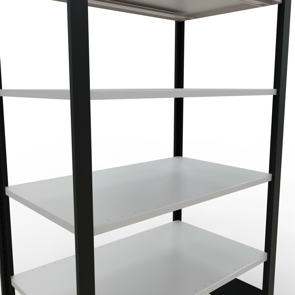 Produktabbildung Nr. 4: SCHULTE Aktenregal GF, doppelseitig, ohne Mittelanschläge, FL 150 kg, schwarz, HxBxT 2.000 x 1.000 x 600 mm